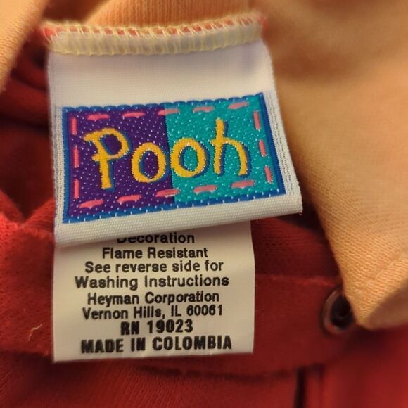 Disney Winnie the Pooh vintage outfit with matching bib 3/6 months - Picture 2 of 6